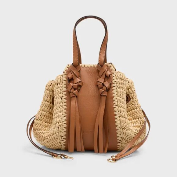 Ulla Johnson Handbags - Ulla Johnson Gio Raffia Drawstring Crossbody Bag